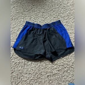 Medium black and blue under armor shorts
